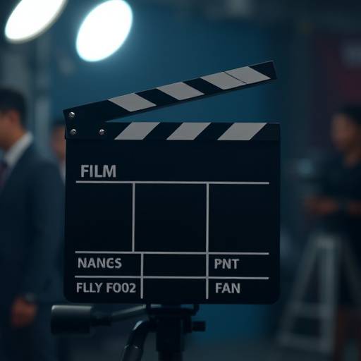Clap de cinéma utilisé pour synchroniser le son et l'image lors d'un tournage